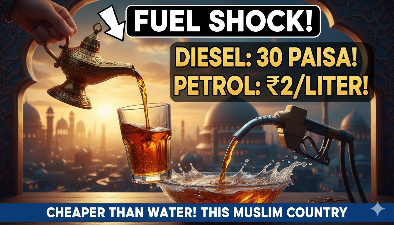 ईरान में सस्ते पेट्रोल डीजल की पंप पर भीड़