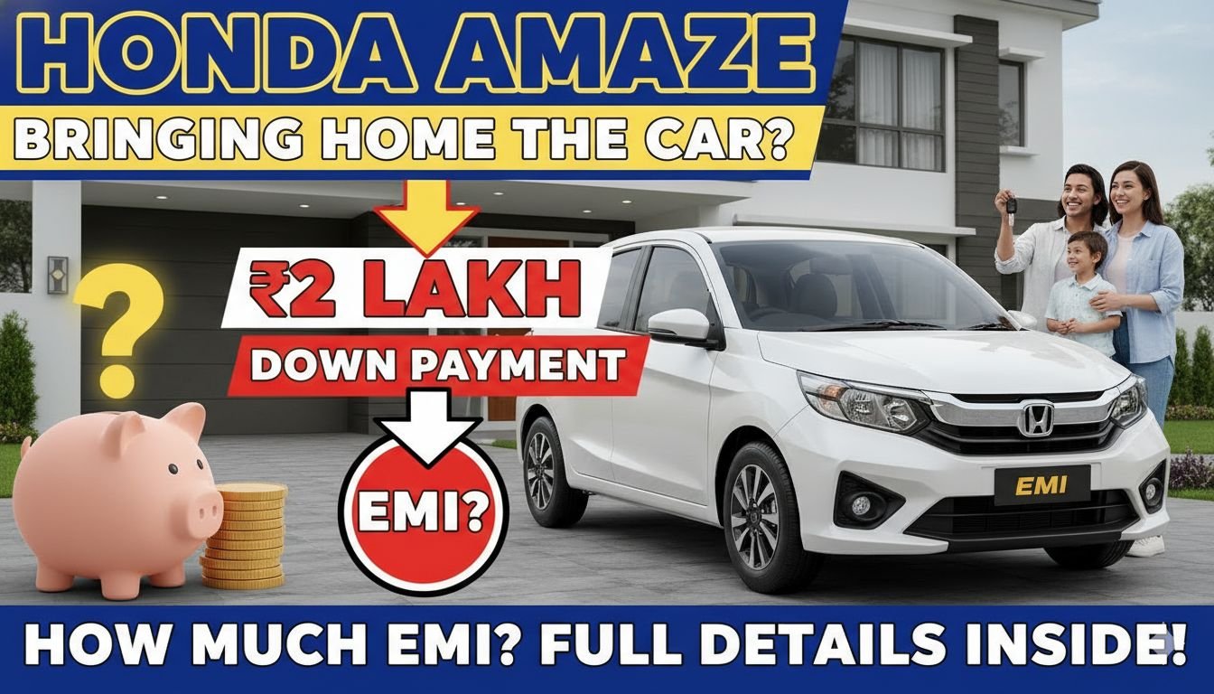 होंडा अमेज सेडान की इमेज ईएमआई डिटेल्स के साथ