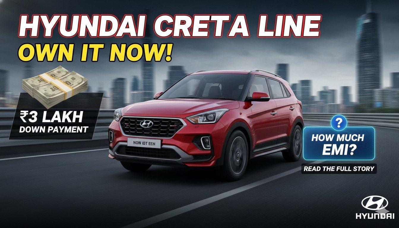 Hyundai Creta N Line बेस वेरिएंट N8 DCT की स्पोर्टी रेड एक्सटीरियर और 18 इंच अलॉय व्हील्स