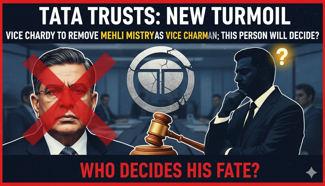 टाटा ट्रस्ट्स बोर्ड मीटिंग में मेहली मिस्त्री द्वारा वाइस चेयरमैन पद समाप्त करने की मांग पर चर्चा