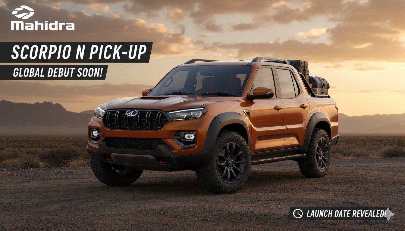 महिंद्रा स्कॉर्पियो एन आधारित पिकअप ट्रक का टेस्टिंग मॉडल, रग्ड डिजाइन और लोडिंग बे के साथ