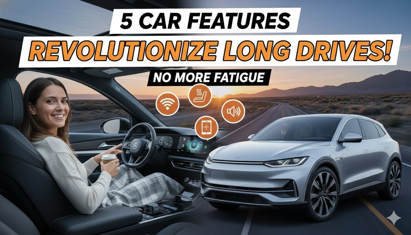 आधुनिक कार में वेंटिलेटेड सीट्स और पैनोरमिक सनरूफ के साथ लॉन्ग ड्राइव का आरामदायक नजारा